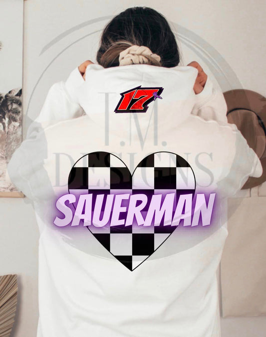 Checkered Heart W/ Number