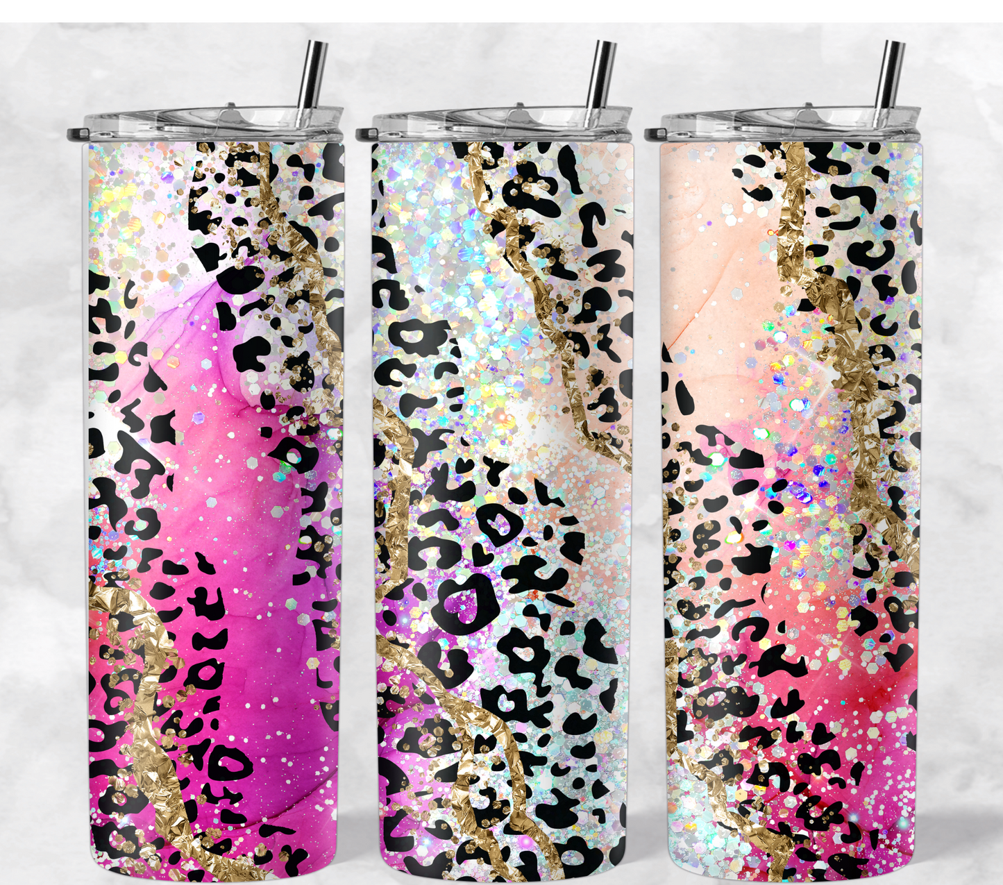 Glitter Leopard Pink